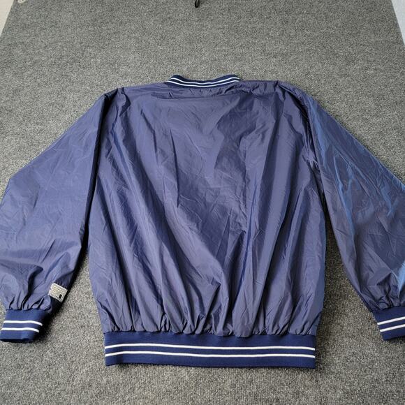Southern Athletic Pullover Jacket Mens Medium Blue V Neck Windbreaker Nylon - Picture 5 of 8
